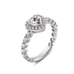 Moissanite Stone Heart Ring - IFJR00008