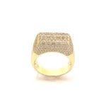"FREEDOM" 925 MOISSANITE MENS YELLOW GOLD ICED OUT RING IFJ995922