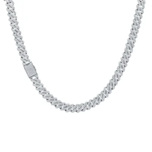 "MOCHA" 8 MM 925 MOISSANITE CUBAN CHAIN | IFJ992451