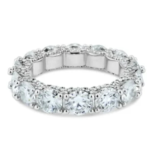 925 Silver Moissanite Eternity Band Ring - IFJMR00003